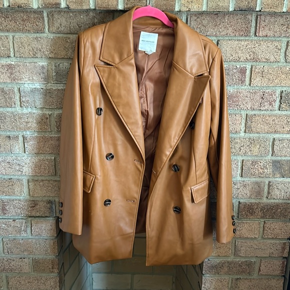 Anthro Vegan Leather Jacket, Medium - Picture 2 of 5
